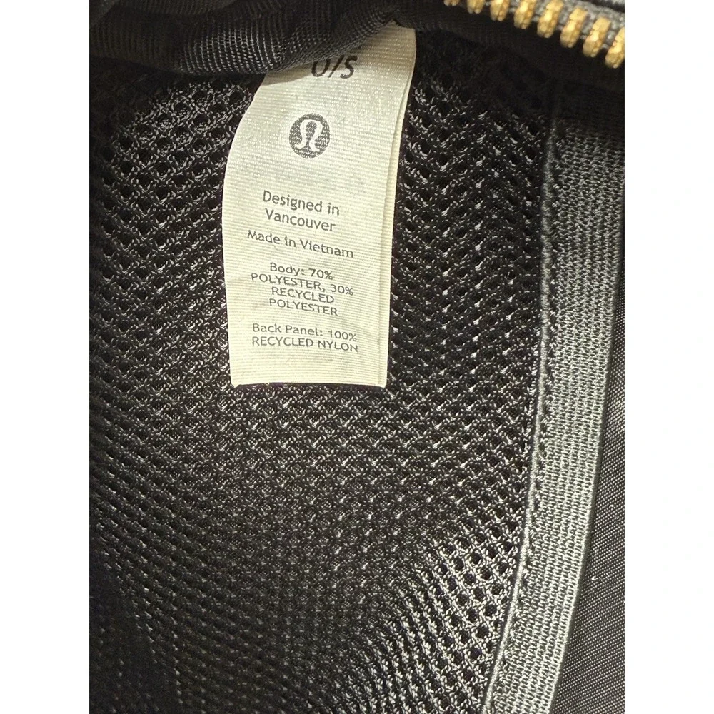 Lululemon Everywhere Belt Bag Black Fuzzy Fleece Crossbody Utility Y2K Goth Emo